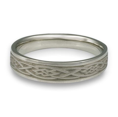 Narrow Celtic Diamond Wedding Ring in Stainless Steel