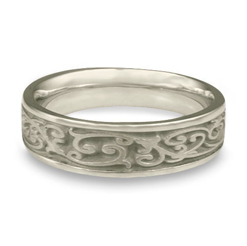 Narrow Continuous Garden Gate Wedding Ring in Platinum