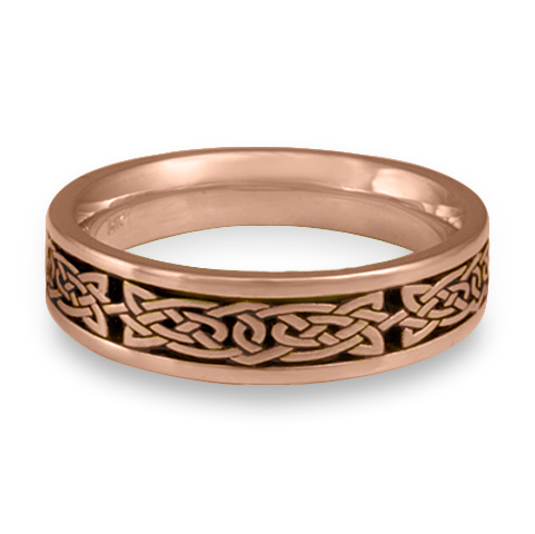 Narrow Galway Bay Wedding Ring in 14K Rose Gold