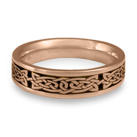 Narrow Galway Bay Wedding Ring in 18K Rose Gold