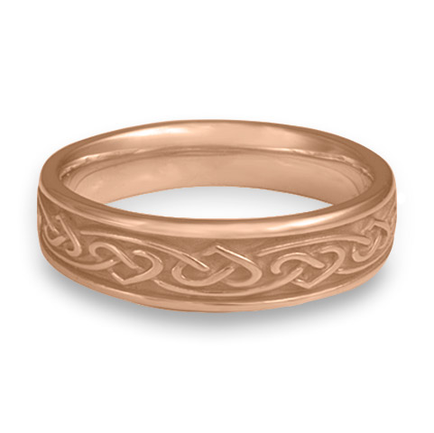 Narrow Heartstrings Wedding Ring in 18K Rose Gold