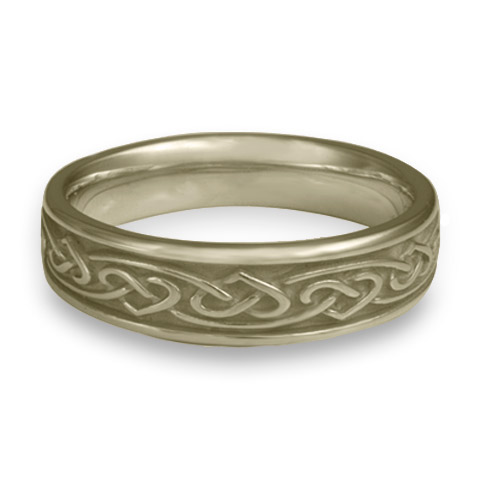 Narrow Heartstrings Wedding Ring in 18K White Gold