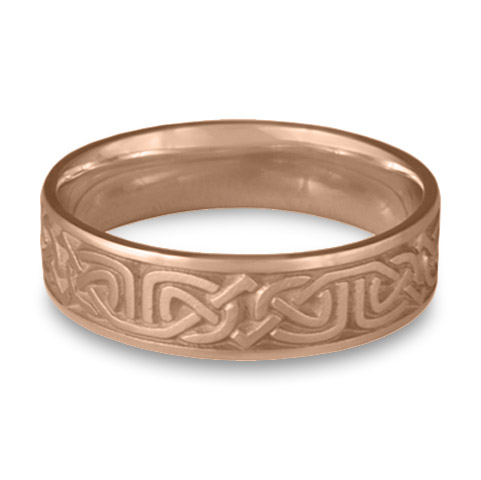 Narrow Labyrinth Wedding Ring in 14K Rose Gold