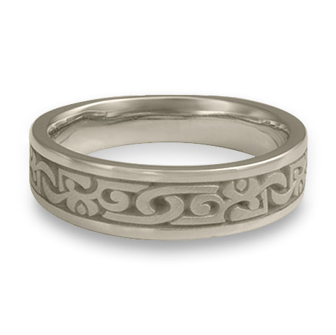 Narrow Luna Wedding Ring in 14K White Gold