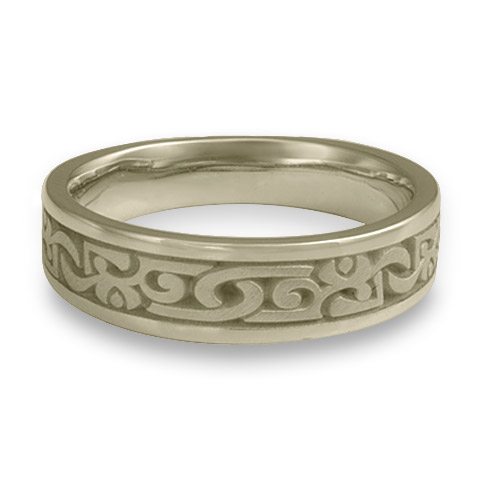 Narrow Luna Wedding Ring in 18K White Gold