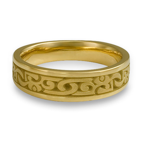 Narrow Luna Wedding Ring in 18K Yellow Gold