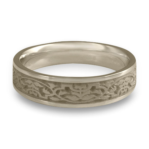 Narrow Morocco Wedding Ring in 14K White Gold