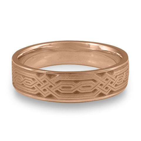 Narrow Persian Wedding Ring in 14K Rose Gold