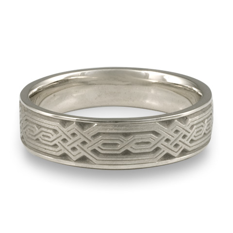 Narrow Persian Wedding Ring in Platinum