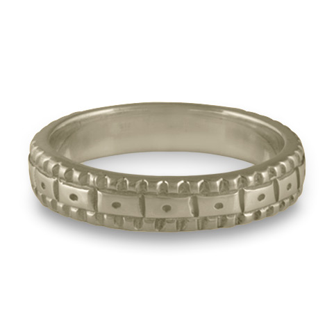 Narrow Solaris Wedding Ring in 18K White Gold