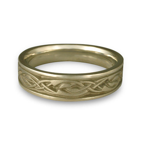 Narrow Sonoma Hills Wedding Ring in 18K White Gold