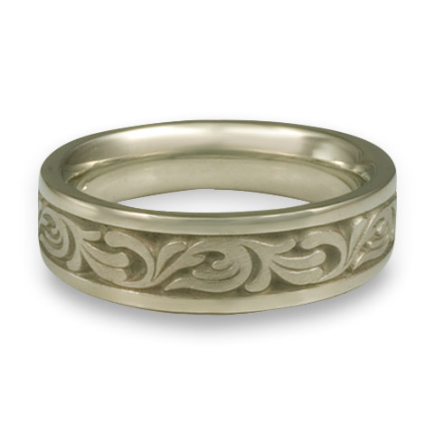Narrow Tradewinds Wedding Ring in 18K White Gold