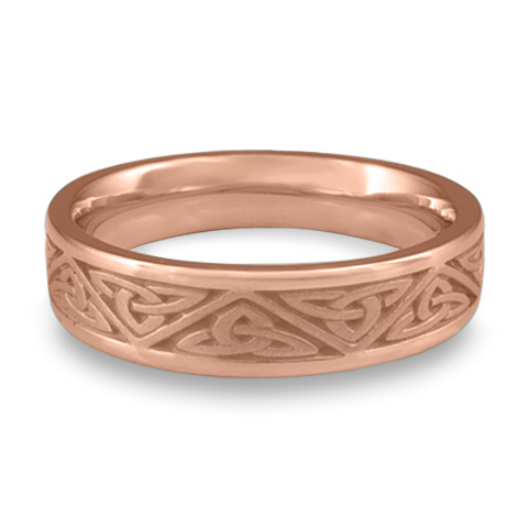 Narrow Trinity Knot Wedding Ring in 14K Rose Gold