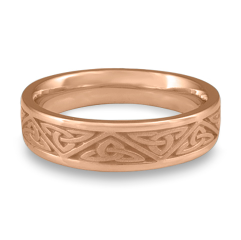 Narrow Trinity Knot Wedding Ring in 18K Rose Gold