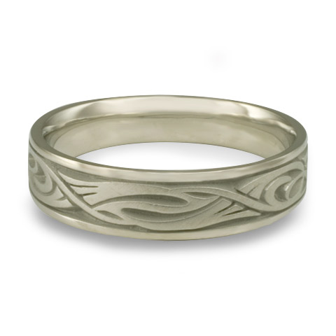 Narrow Yin Yang Wedding Ring in Platinum