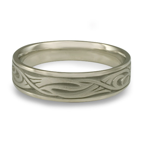 Narrow Yin Yang Wedding Ring in Stainless Steel