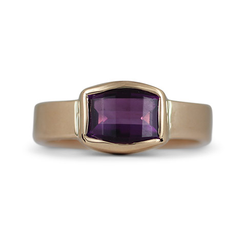 One-of-a-Kind Amethyst Checker Ring in