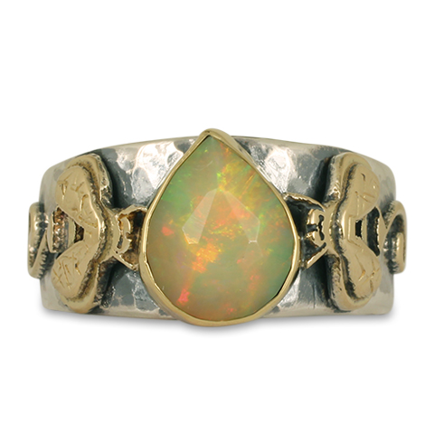 One-of-a-Kind Bee Ring with Ethiopian Opal in