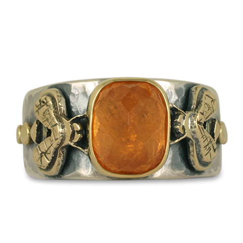 One-of-a-Kind Bee Ring with Spessartite in