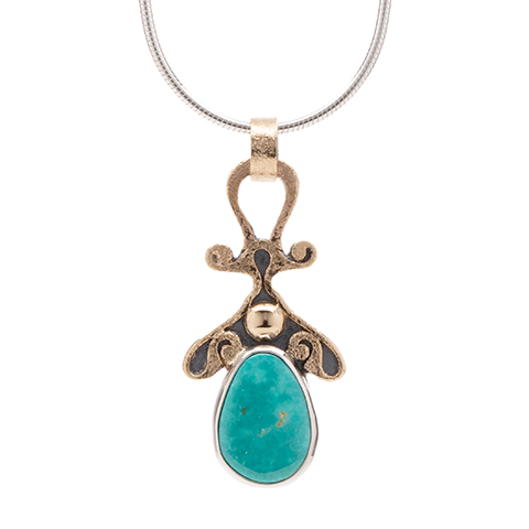 One-of-a-Kind Bridget Turquoise Pendant in