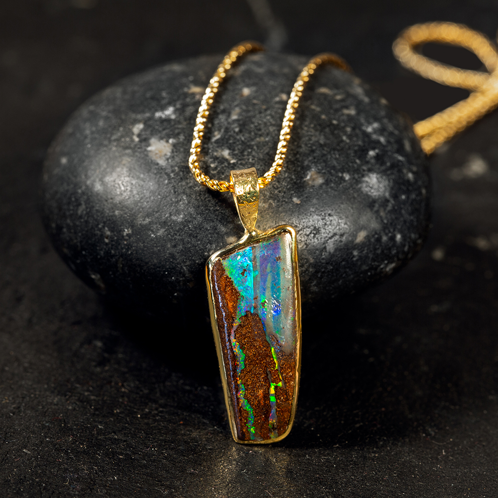 One-of-a-Kind Floria Boulder Opal Pendant in