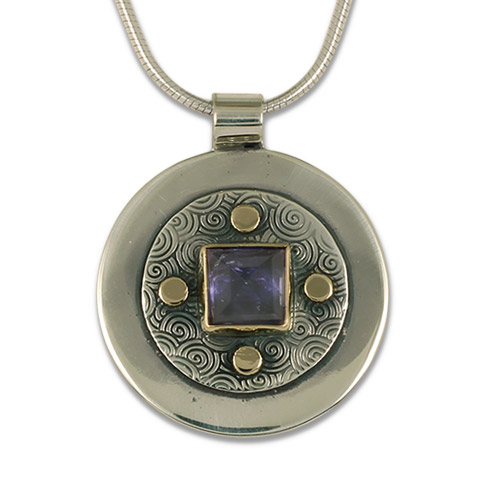 One-of-a-Kind Iolite Shield in