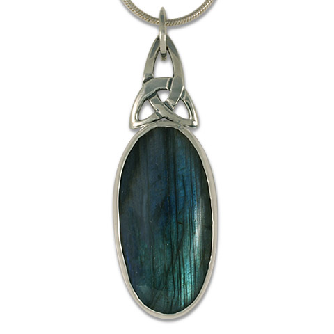 One-of-a-Kind Labradorite Trinity Pendant in