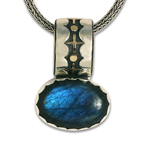 One-of-a-Kind Labradorite XO Pendant in