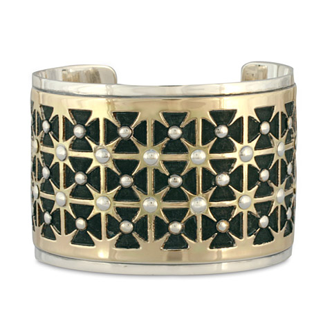 One-of-a-Kind Lisboa Cuff Bracelet in 14K Gold & Sterling Silver