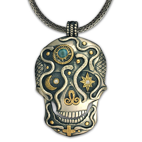 One-of-a-Kind Oberon Skull Pendant in