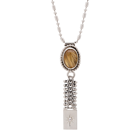 One-of-a-Kind Porto Necklace with Rutilated Quartz in
