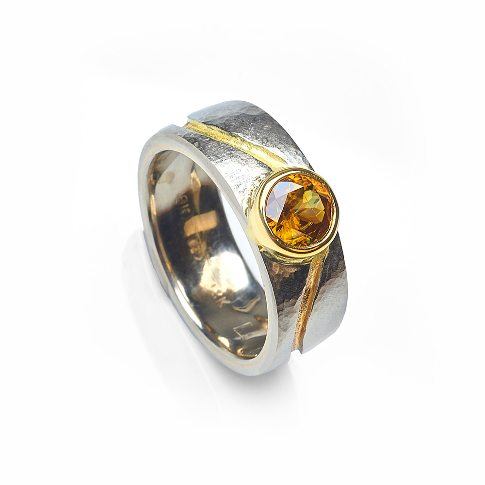 One-of-a-Kind River Ring with Sphene in