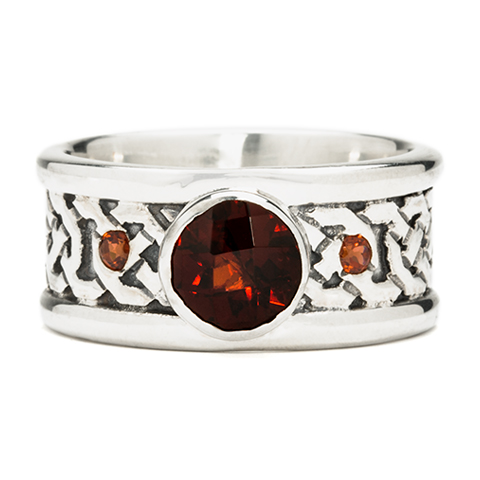One-of-a-Kind Shannon Ring in Sterling Silver with Garnet in