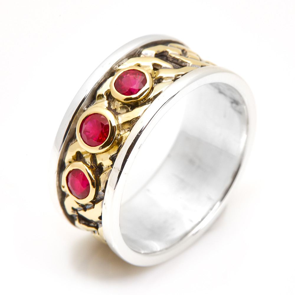 One-of-a-Kind Shannon Ring with Rubies in