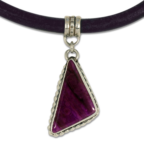One-of-a-Kind Sugilite Necklace in Front View