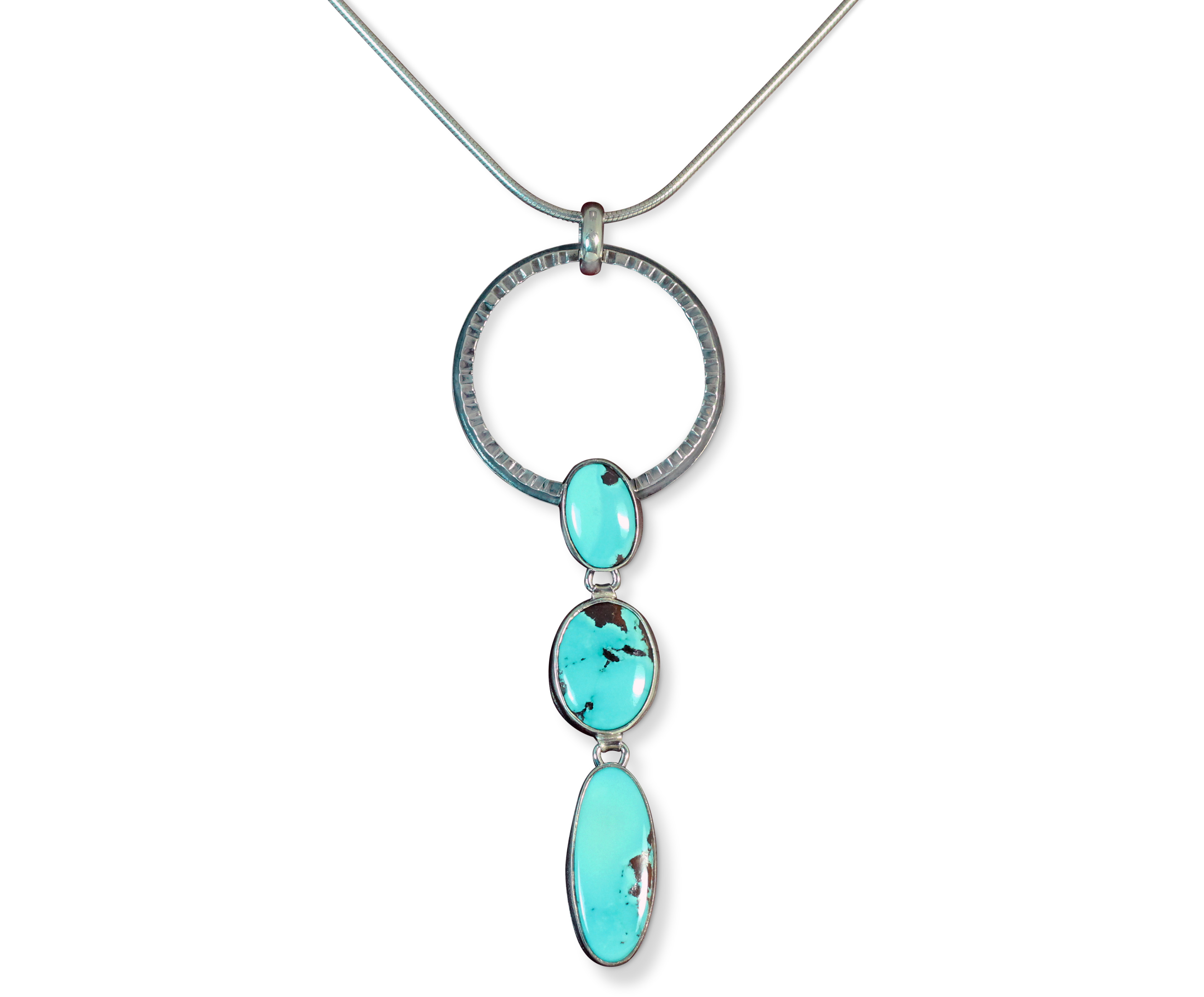 One-of-a-Kind Turquoise Circle Drop Necklace SOLD in