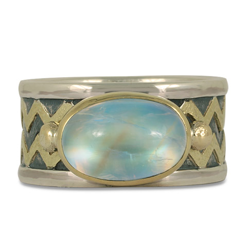 One-of-a-Kind Zig Zag Moonstone Ring in