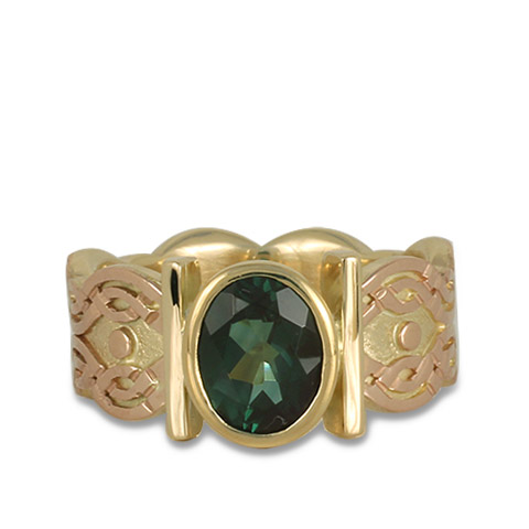 Open Flow Ring with Green Tourmaline in