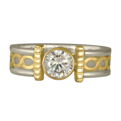 Open Rope Engagement Ring in Moissanite