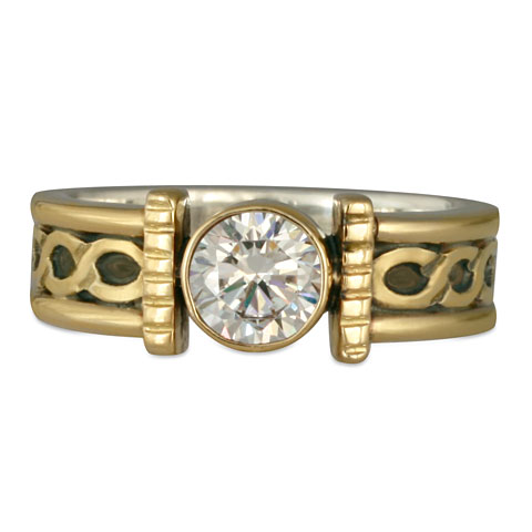 Open Rope Engagement Ring in Moissanite
