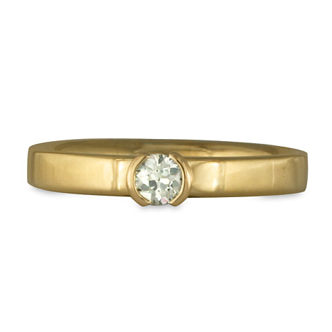 Plana Comfort Fit Engagement Ring in 14K Yellow Gold & Diamond