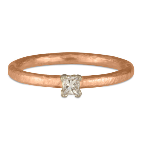 Playa Stacker Engagement Ring in 18K Rose Gold