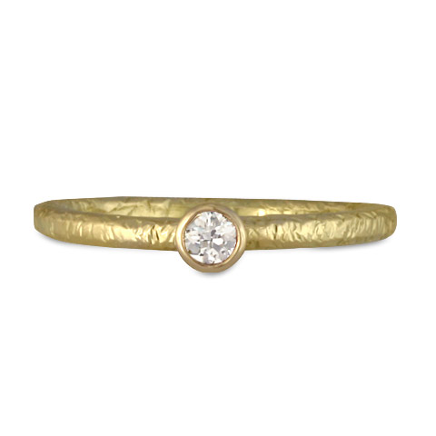 Playa Stacker Engagement Ring with Tube Mount in 18K Yellow Gold
