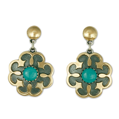 Poppy Earrings in Turquoise