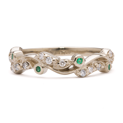 Ripple Ring in 18K White Gold