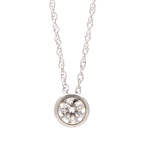 Simplicity Slide Pendant with 5mm Gem in