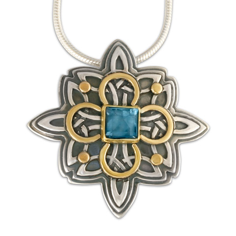 Southern Star Pendant in Blue Topaz