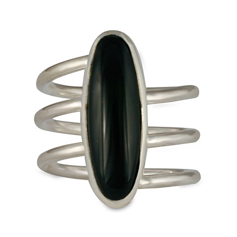 Stiletto Ring in Onyx