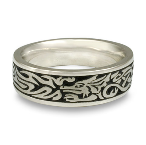 The Guardian Wedding Ring in Platinum with Antique