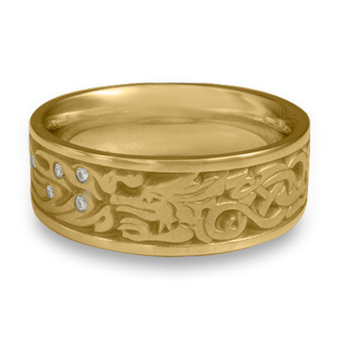 The Guardian Wedding Ring with Gems in 18K Yellow Gold
